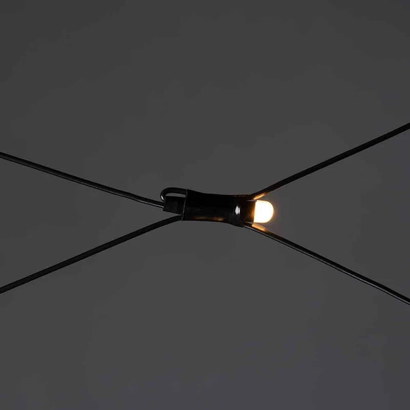 Micro LED Lichternetz IP44 Schwarz