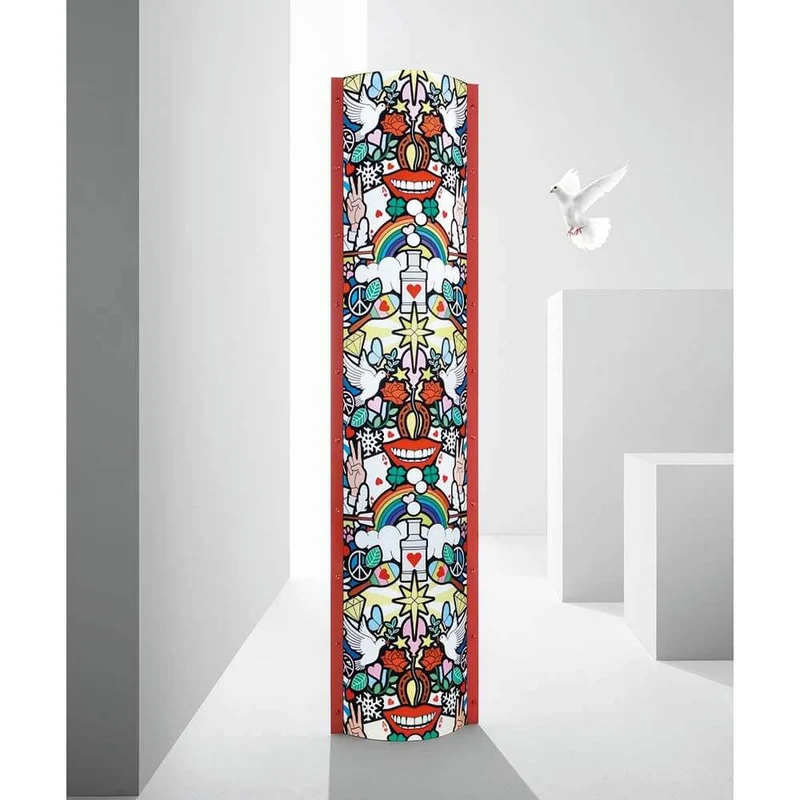 Slamp Stehleuchte Love Peace Joy Extra Large Tube Rot