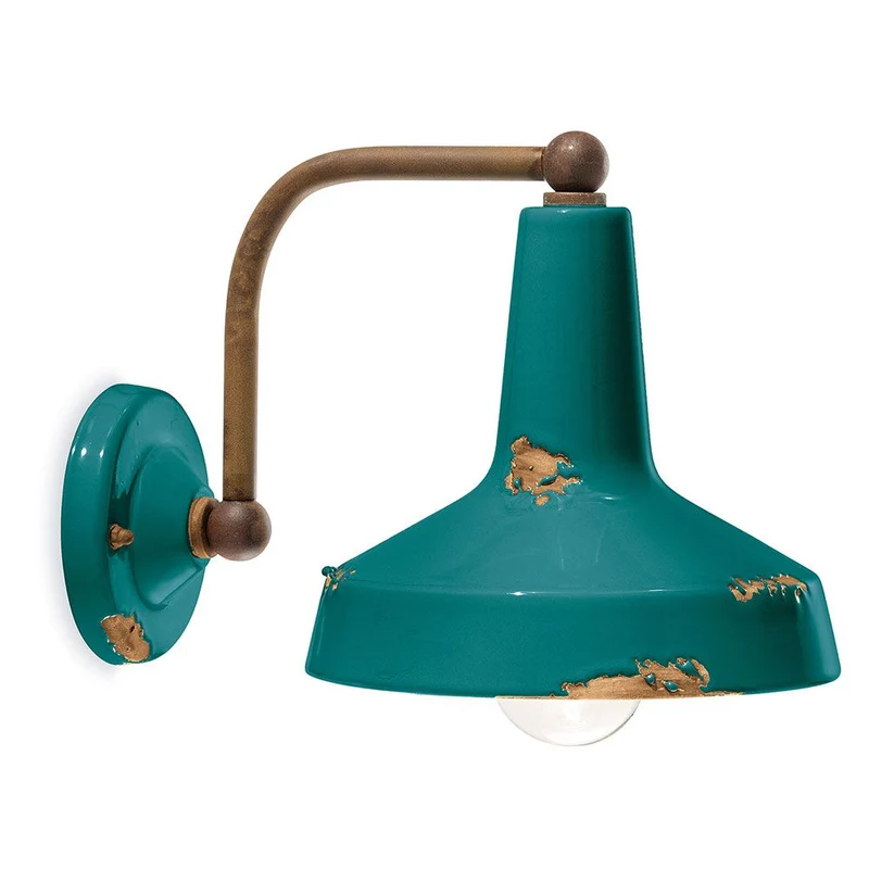 Ferroluce Wandleuchte Vintage aus Keramik