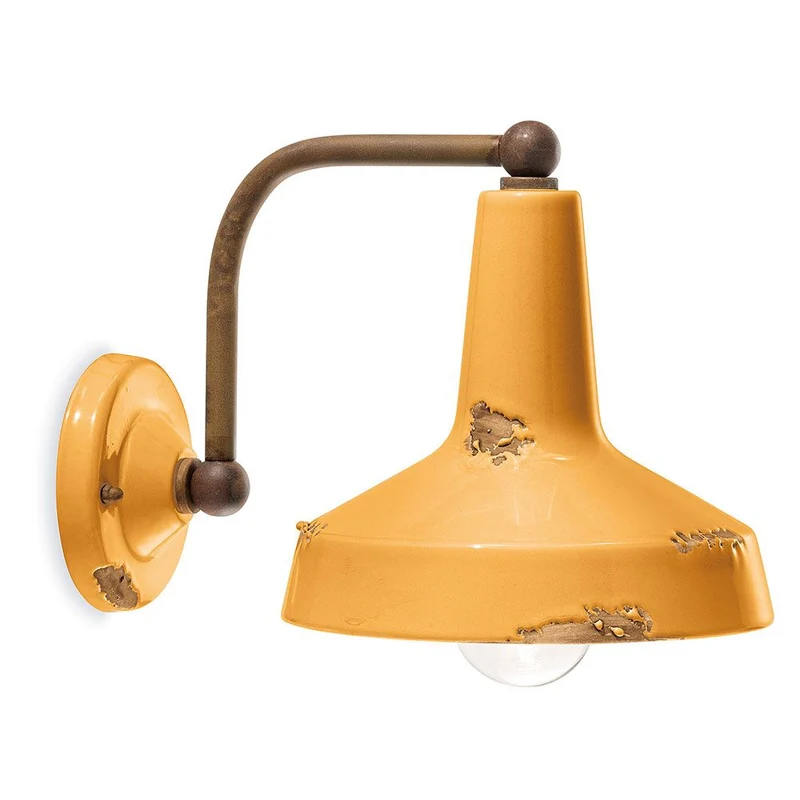 Ferroluce Wandleuchte Vintage aus Keramik