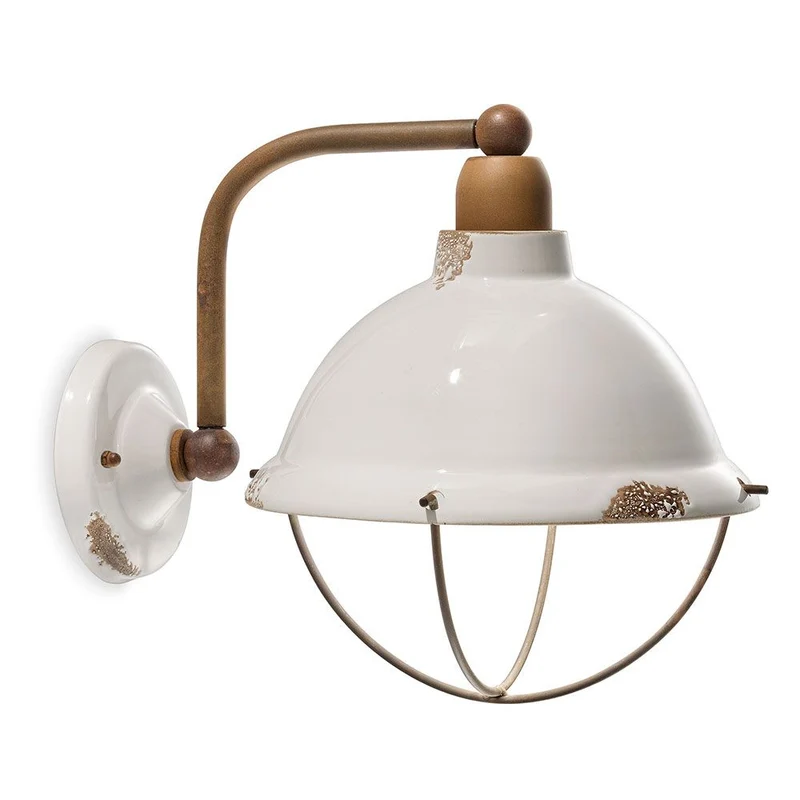 Ferroluce Industrial Wandleuchte mit Käfig