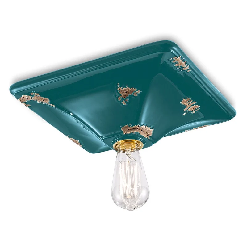 Ferroluce Keramik-Deckenleuchte Vintage 10cm