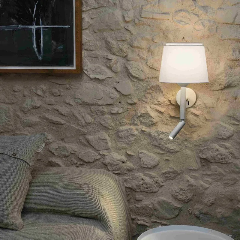 Savoy Wandleuchte mit LED Lesearm (ohne Schirm)