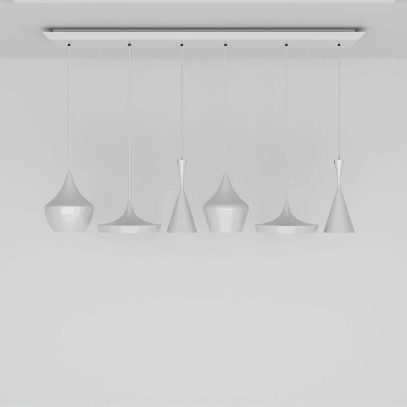 Tom Dixon Beat Range Pendellampe 6er 156cm