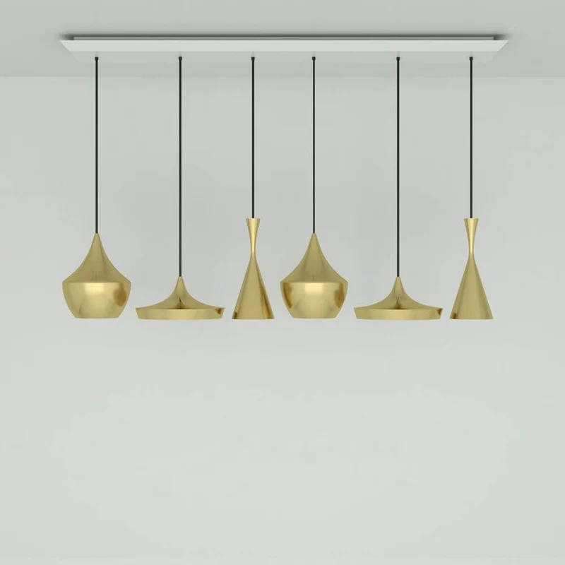 Tom Dixon Beat Range Pendellampe 6er 156cm