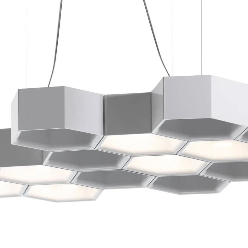 Luceplan Honeycomb LED Hängeleuchte mit 12 Waben 3000K Weiß