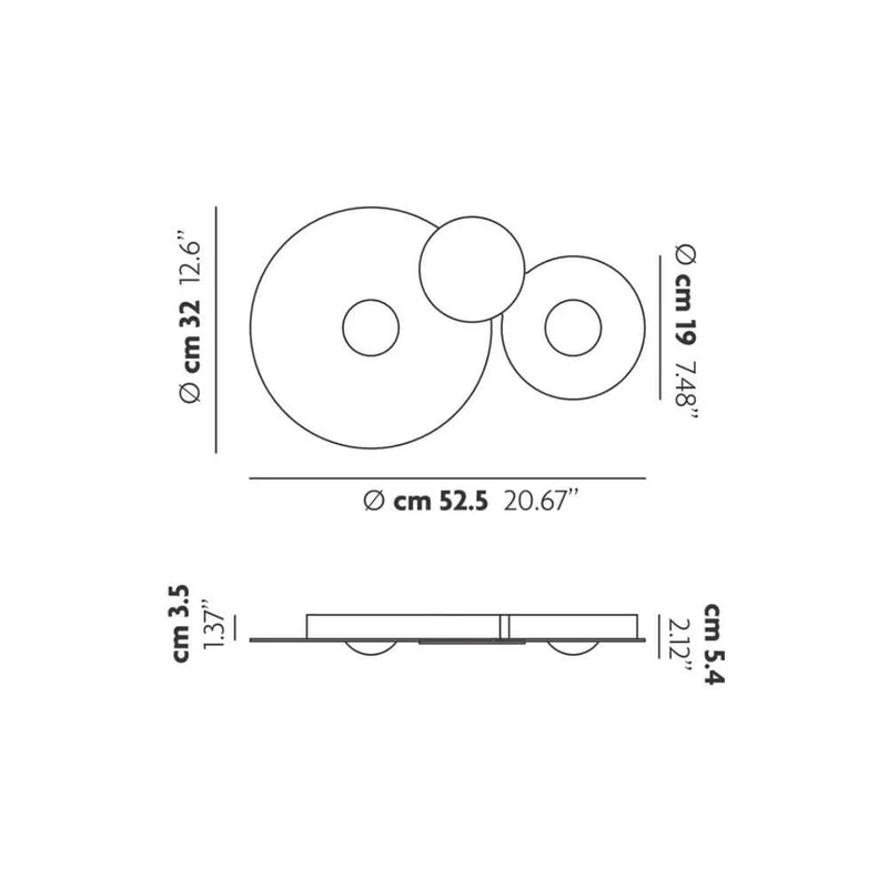 Lodes Bugia Double LED Deckenleuchte
