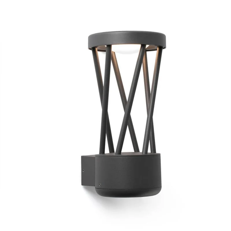 LED Außenwandleuchte TWIST 3000K IP65 Dunkelgrau