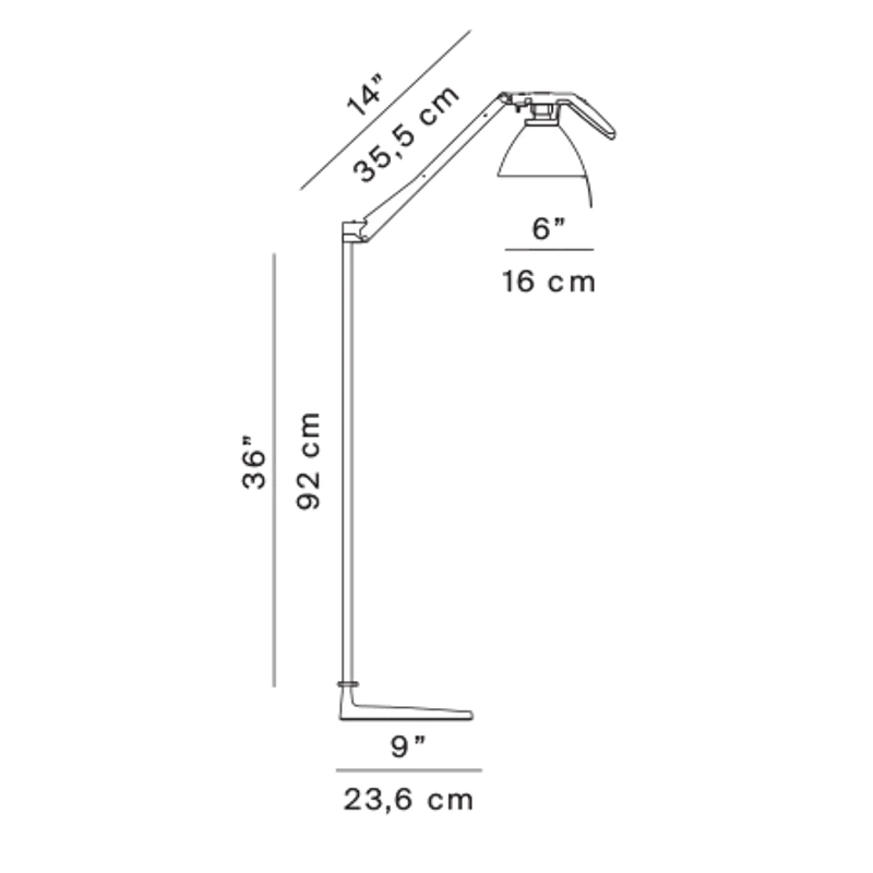 Luceplan Fortebraccio Stehlampe 92cm (Körper)