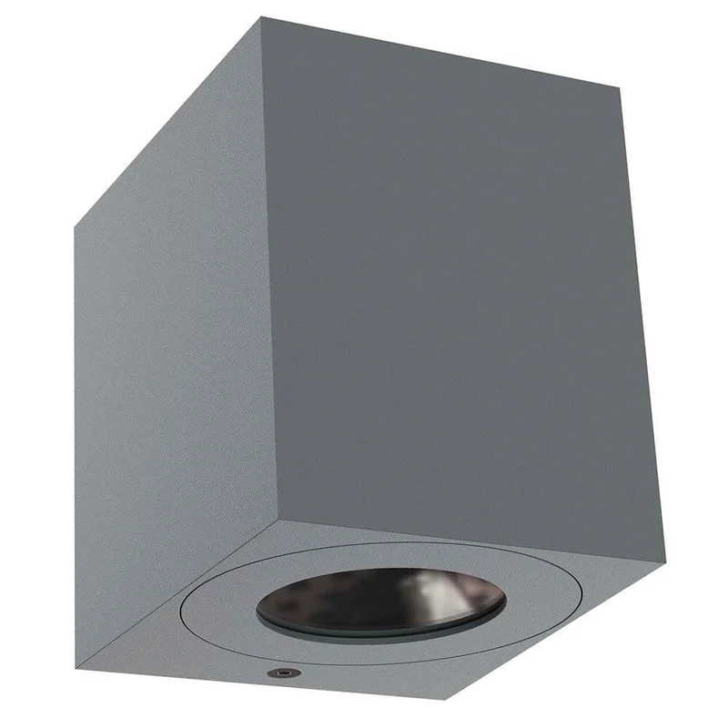 LED Außen-Wandlampe Canto Kubi 2 IP44 Grau