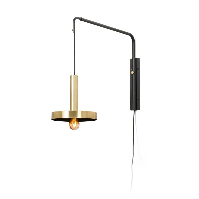 Wand-Hängelampe WHIZZ Goldfarben-Satin