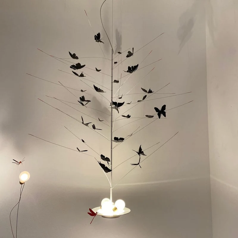 Ingo Maurer LED Pendellampe La Festa delle Farfalle weiß