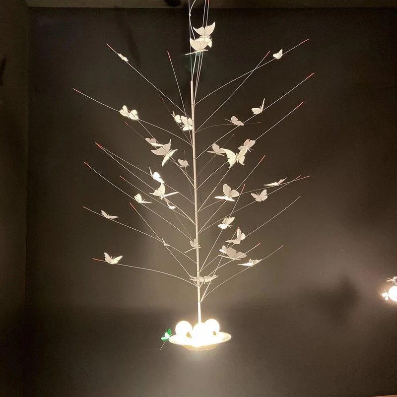 Ingo Maurer LED Pendellampe La Festa delle Farfalle weiß
