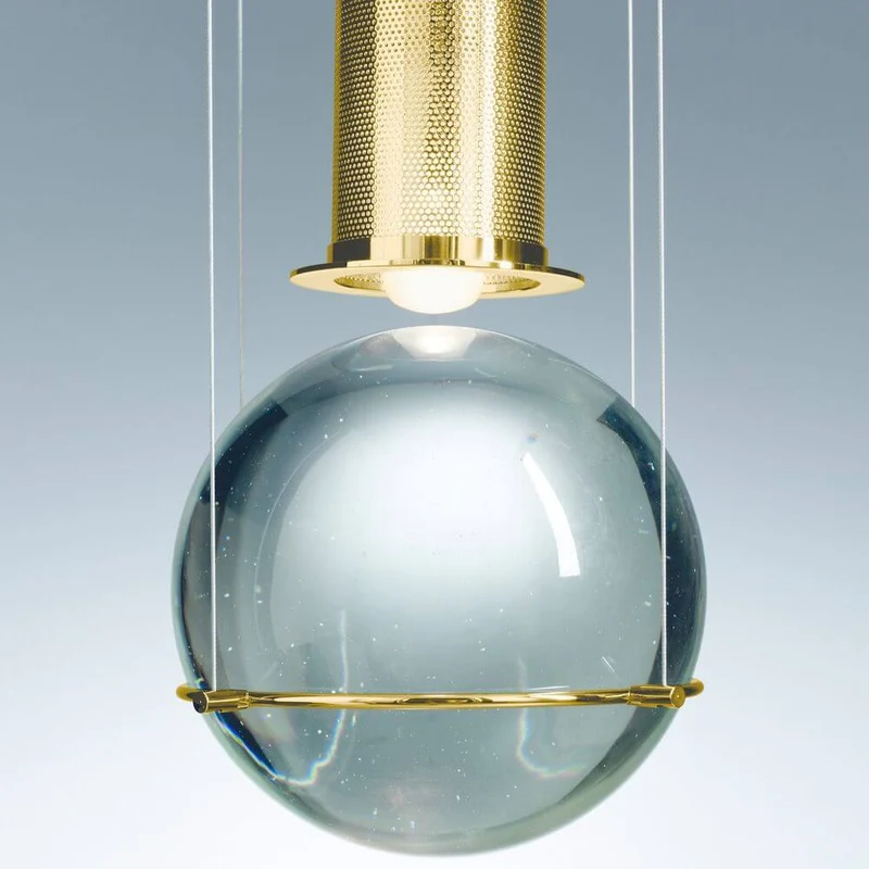 Tecnolumen LED-Hängeleuchte Le tre streghe Muranoglas Gold