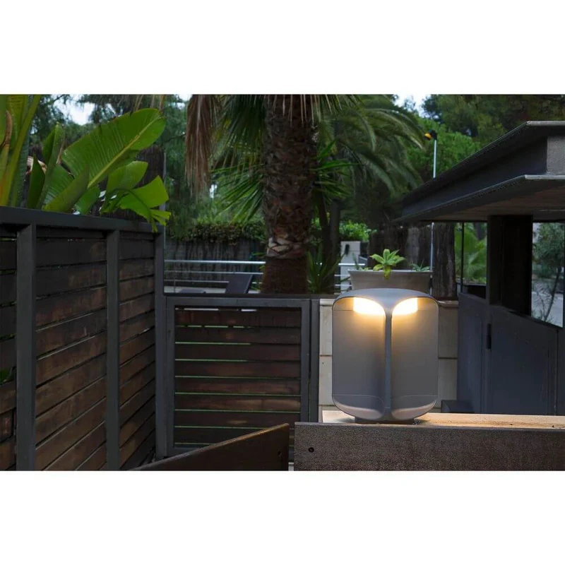 LED Sockelleuchte BU-OH 26cm IP65 Dunkelgrau