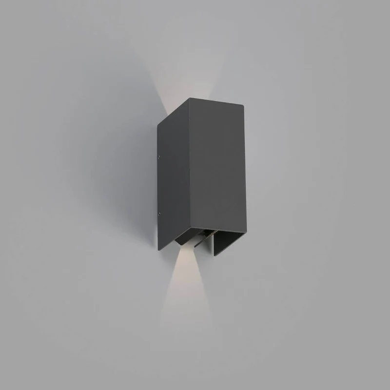 LED Außenwandleuchte BLIND 2x3W 3000K IP54 Dunkelgrau