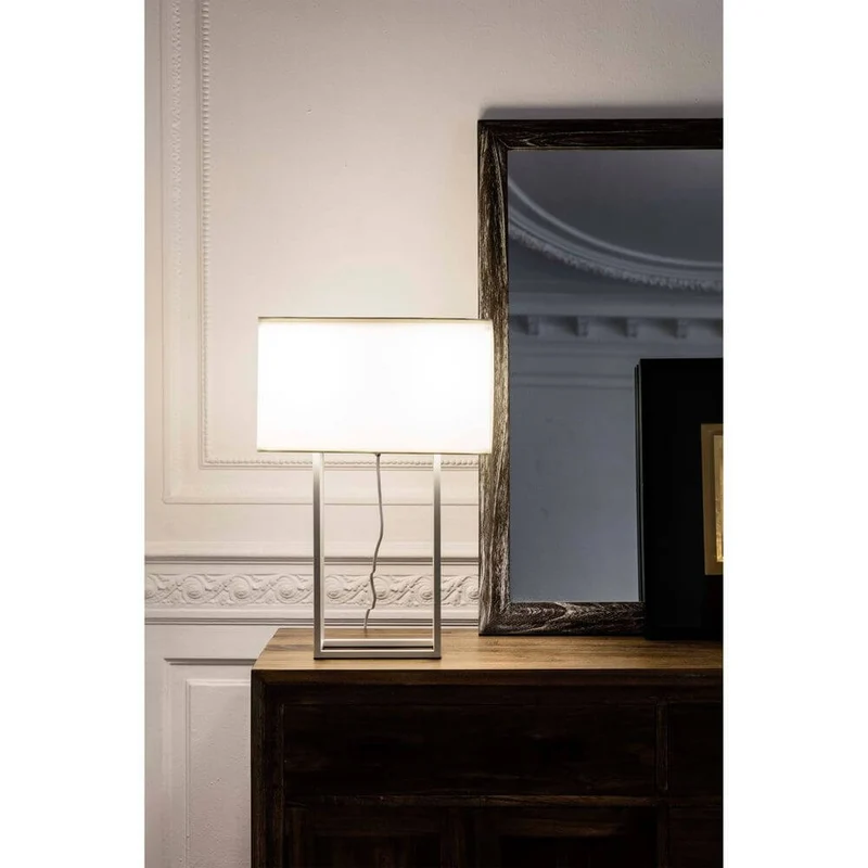 Tischlampe VESPER 2-flammig Weiß, Beige