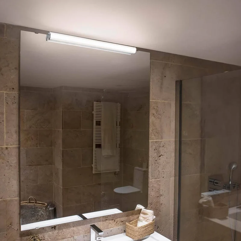 LED Bad-Wandleuchte Edge 8W 4000K IP44 Chrom