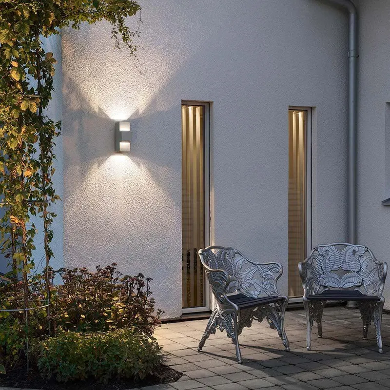 Imola LED Außen-Wandleuchte Style Design Grau, opales Acrylglas