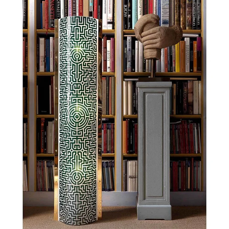 Slamp Stehlampe Labirynth Extra Large Tube Grün, Gold