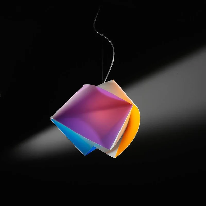 Slamp Pendelleuchte Gemmy Pflaume, Gelb, Blau