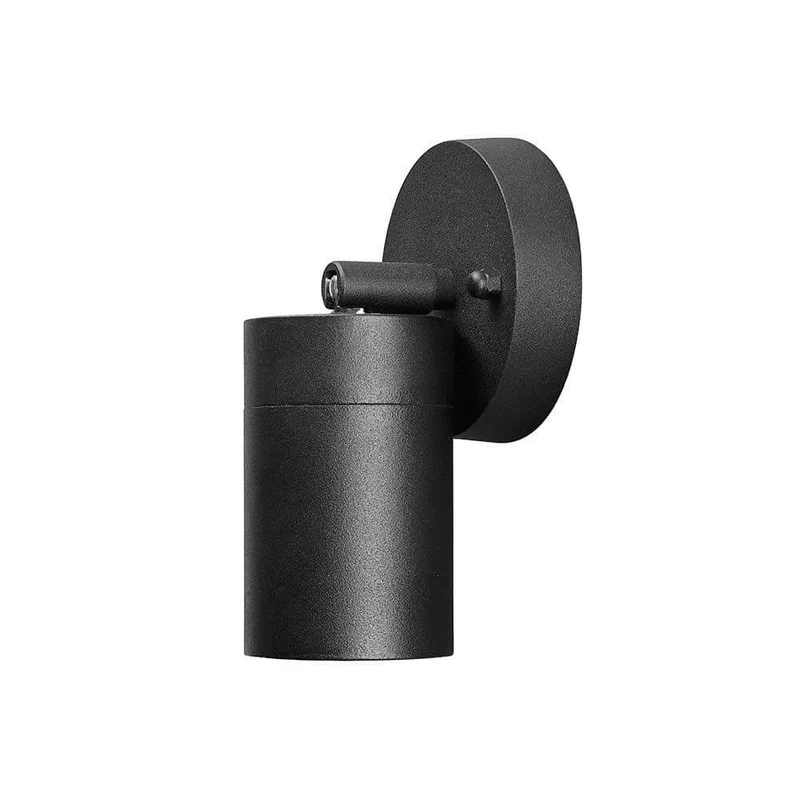 Modena Energiespar Wandspot schwenkbar Schwarz, klares Glas