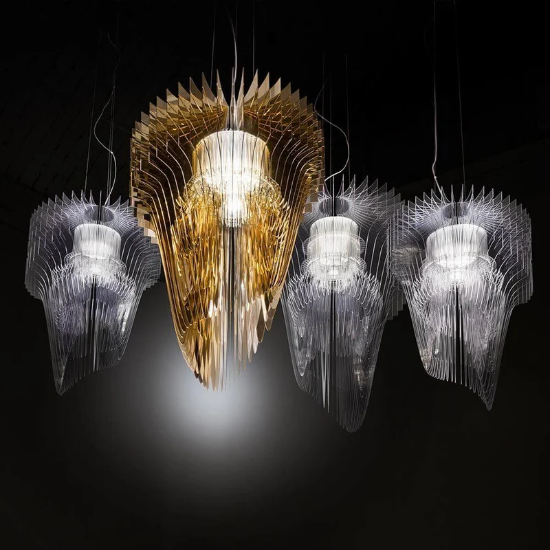 Slamp LED Pendelleuchte Aria Medium 3500lm 2700K Transparent