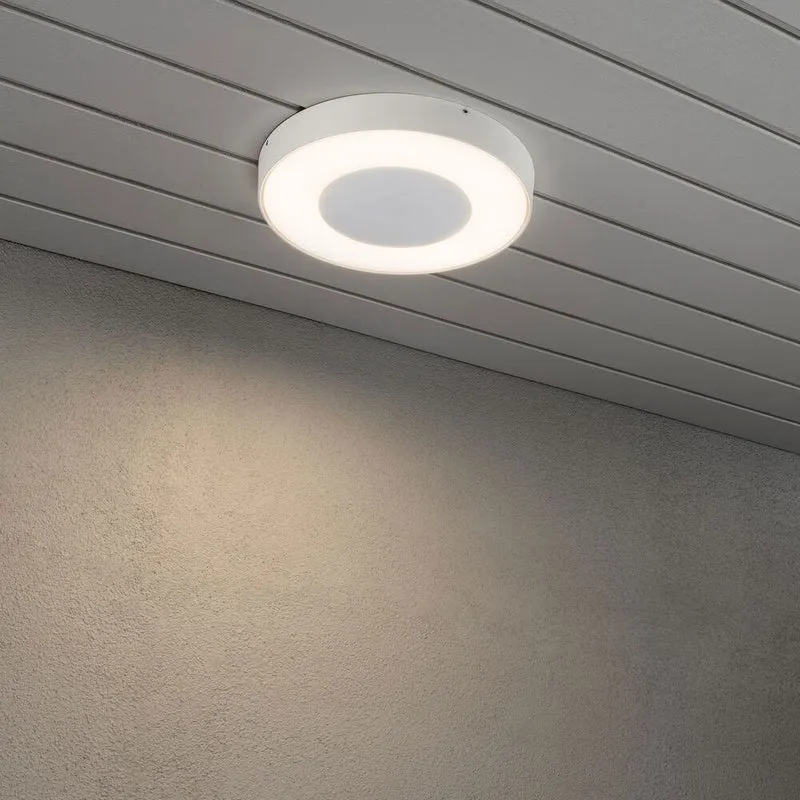 Carrara LED Außenwand- & Deckenlampe Ø 27cm CCT Weiß