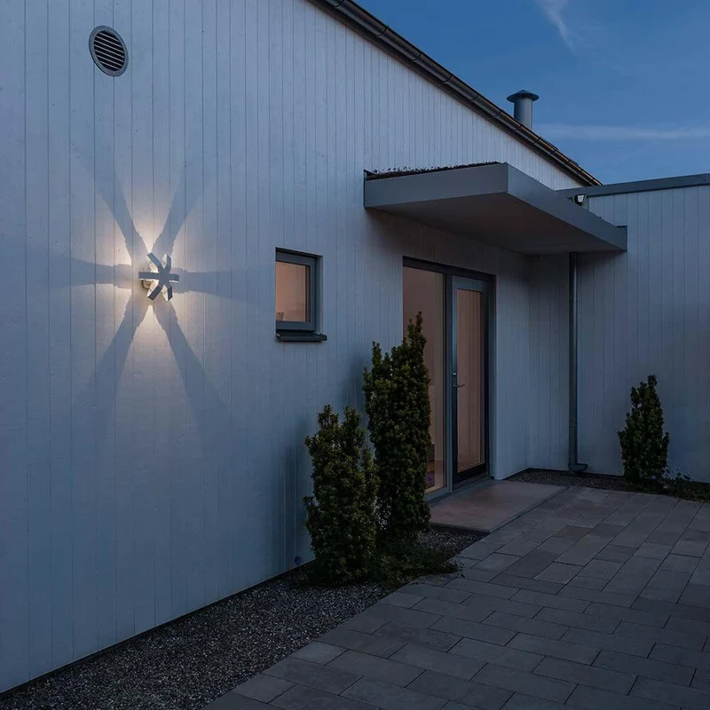 Pescara LED Außen-Wandleuchte Weiß, klares Acrylglas