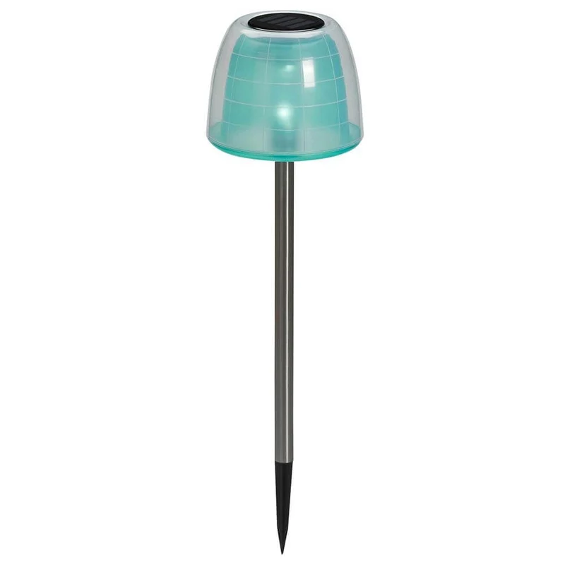 LED Solarspieß Assisi Qualle 56cm Türkises Acrylglas