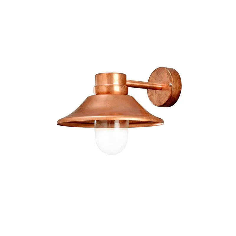 Vega LED Außen-Wandleuchte 700lm , 3000K massiver Kupfer, klares Glas