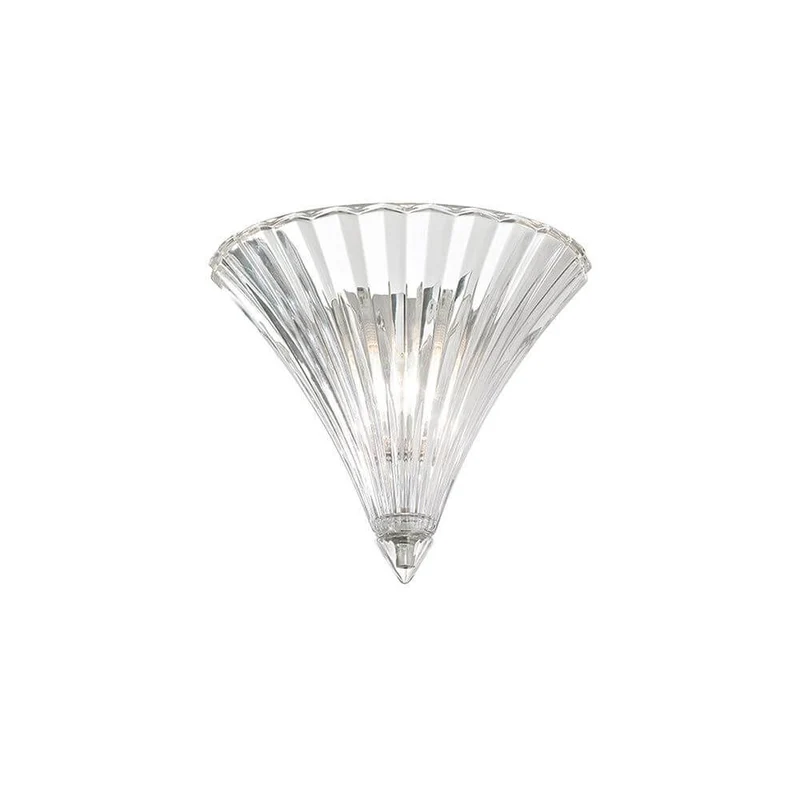 Santa mundgeblasene Glas-Wandleuchte Chrom, Klar