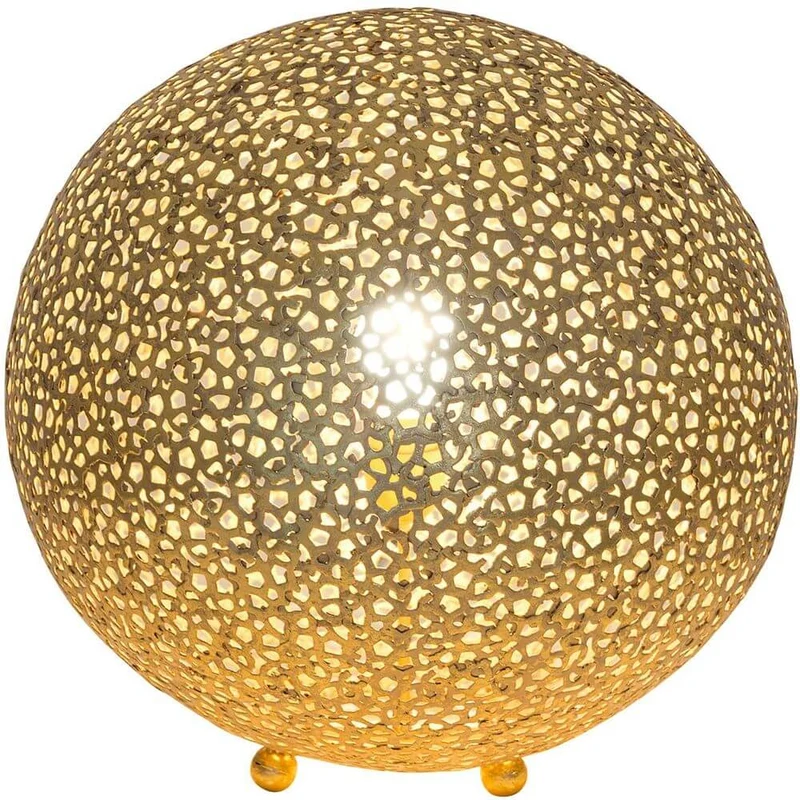 Tischleuchte Lily Grande Eisen Gold