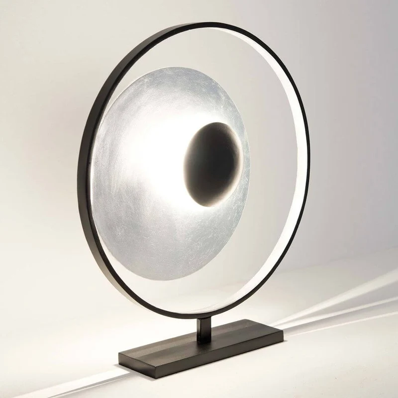 Tischleuchte 4-flammig Satellite Eisen Schwarz-Silber