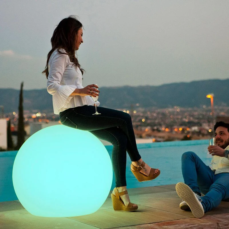 Buly Ø 80cm LED-Außen-Dekoleuchte mit Akku und Fernbedienung