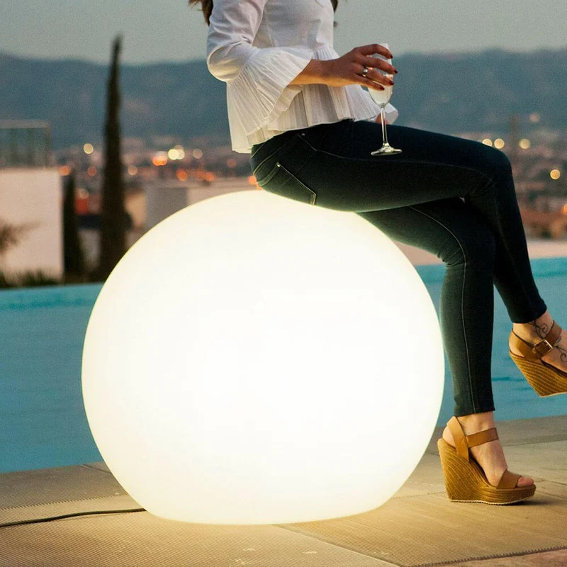 Buly Ø 80cm LED-Außen-Dekoleuchte mit Akku und Fernbedienung