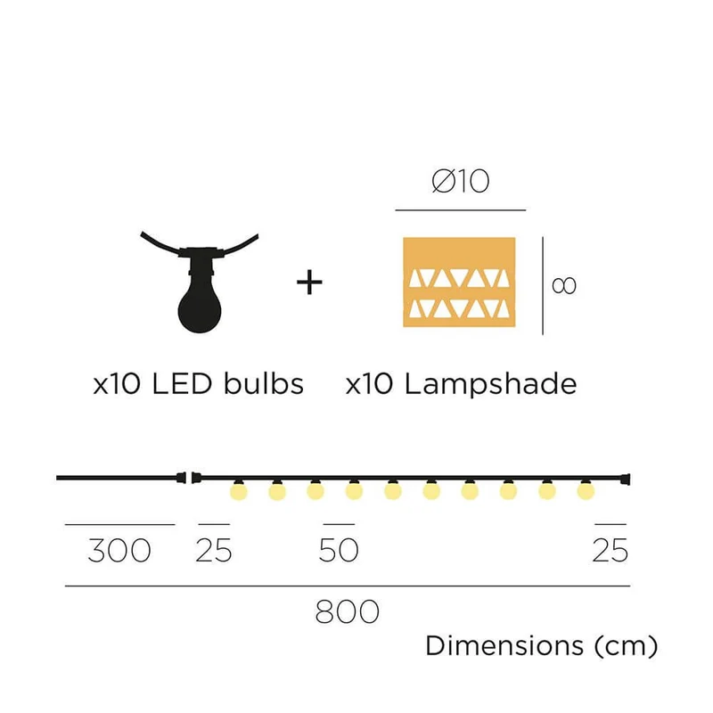 Alba LED Biergarten Boho Lichterkette IP44