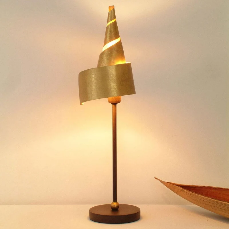 Tischleuchte Innovazione Eisen Braun-Schwarz-Gold