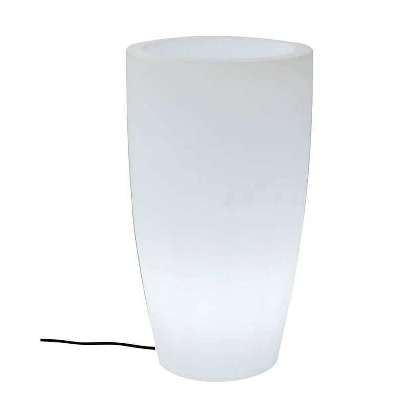 LED beleuchteter Dekotopf Bambu Mini mit Akku und Fernbedienung