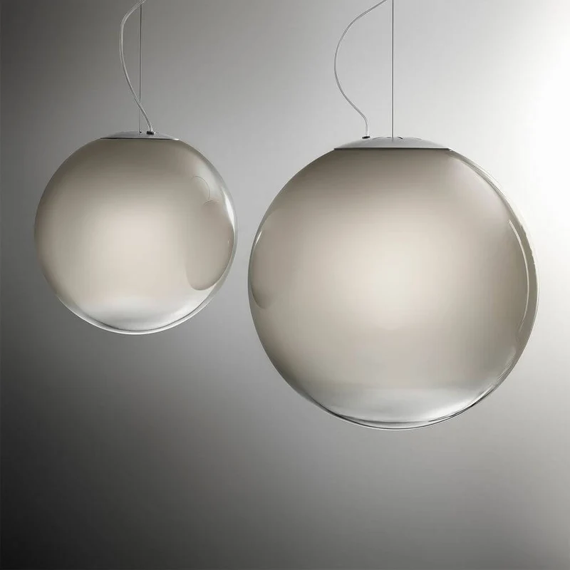 Panzeri Smoke Glas-Pendellampe mundgeblasen