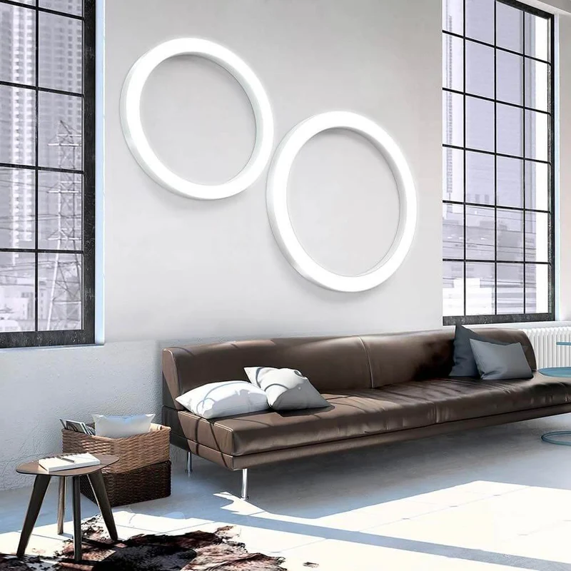 Panzeri Silver Ring LED-Deckenlampe Dimmbar