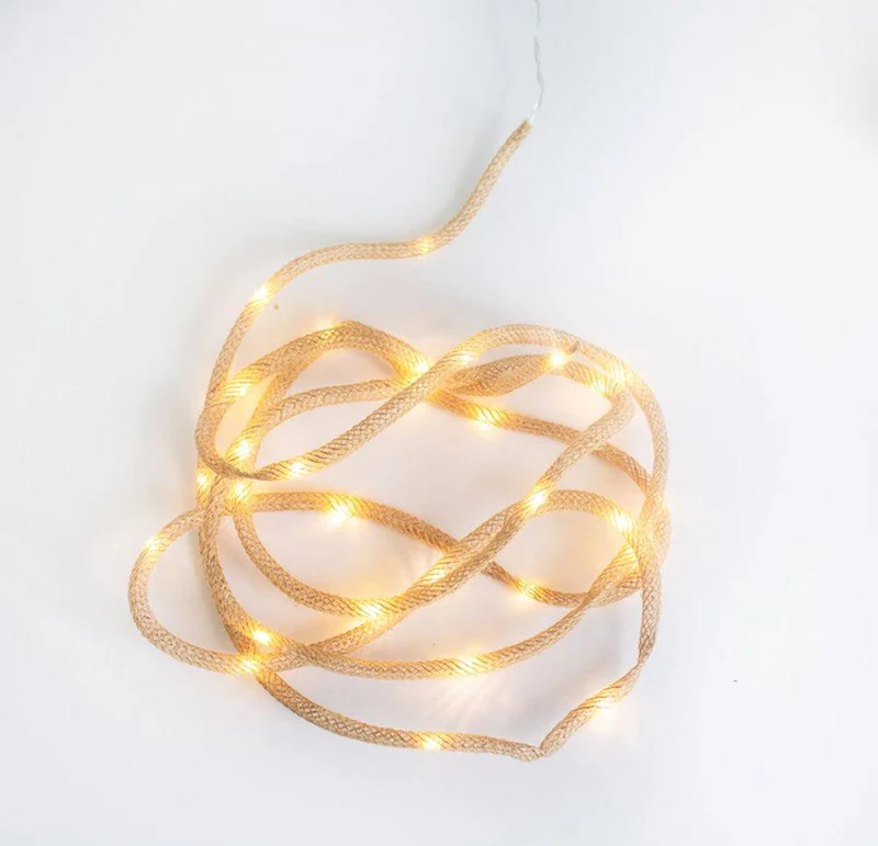 LED Jute-Lichterkette Lia IP44