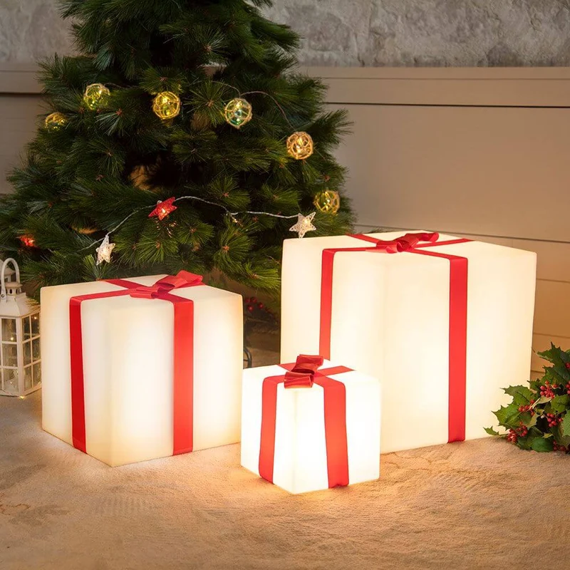 LED Weihnachtswürfel Gifty Akku + Solar IP65