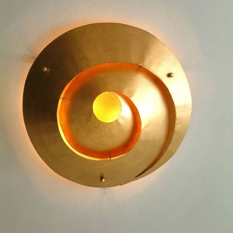Deckenleuchte 3-flammig Snail One Eisen Gold