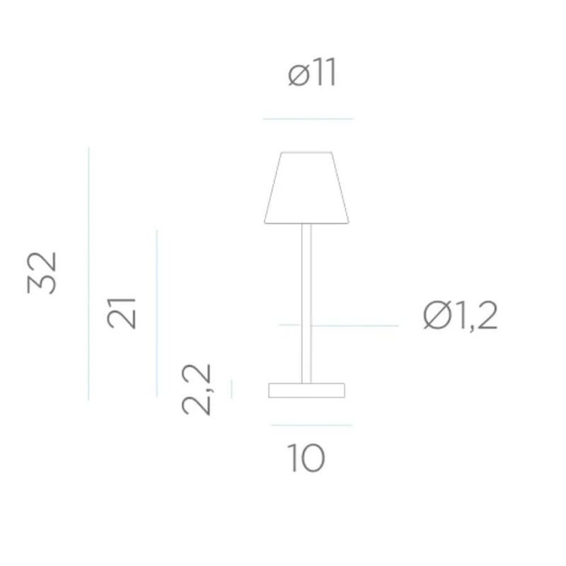 Akku LED-Tischleuchte Lola