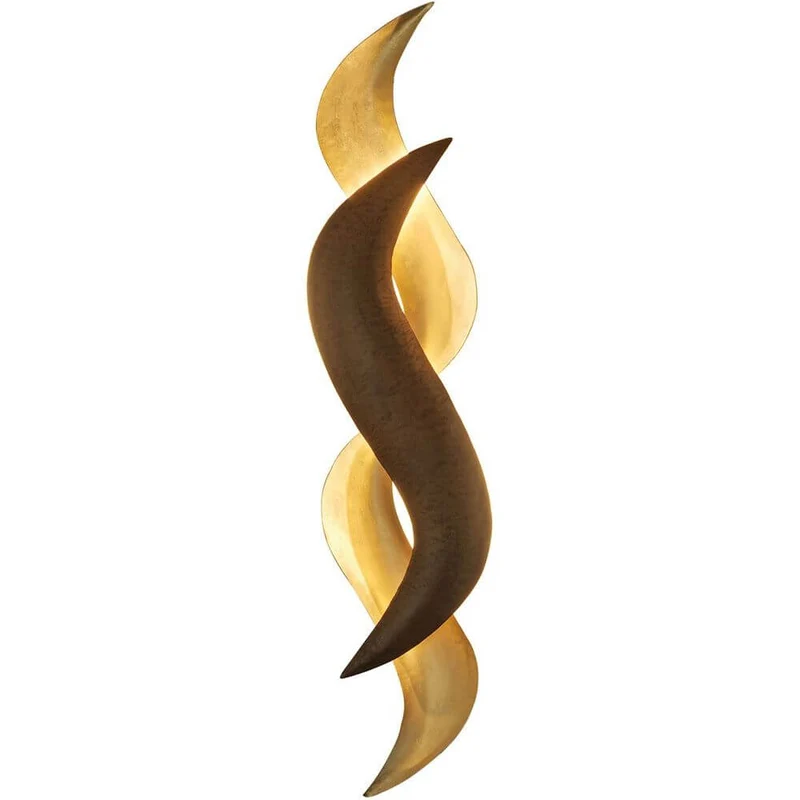 Wandleuchte 4-flammig Corallo Eisen Braun-Schwarz-Gold