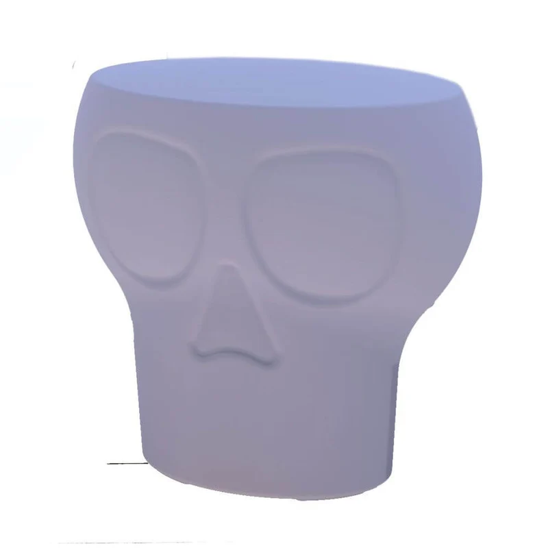 LED-Solar-Sitzleuchte Calvin in Totenkopf-Design