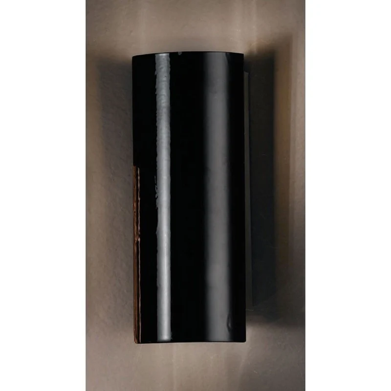 Capsula Wandleuchte 2-flammig Schwarz glänzend 18cm