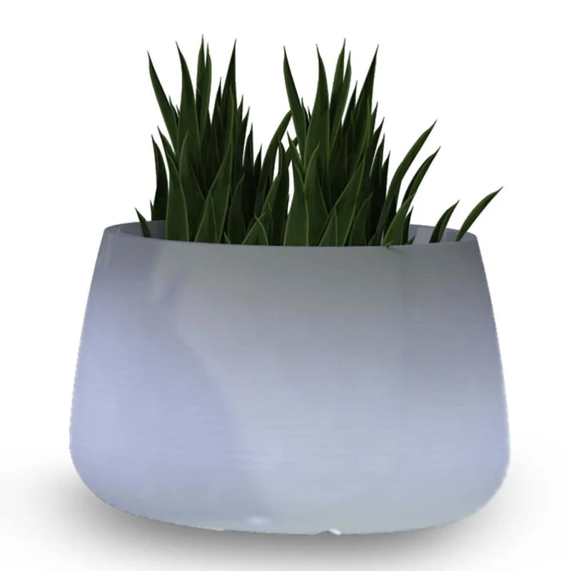 LED Solar-Dekotopf Camelia Farbwechsel