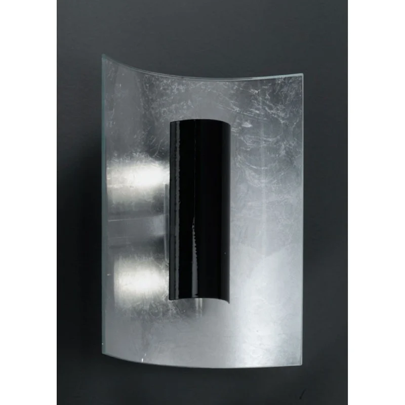 Aura Silber Wand- & Deckenleuchte 2-flammig Silber Schwarz 30cm